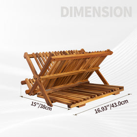 Utoplike teak rack with ventilated slats for faster drying.