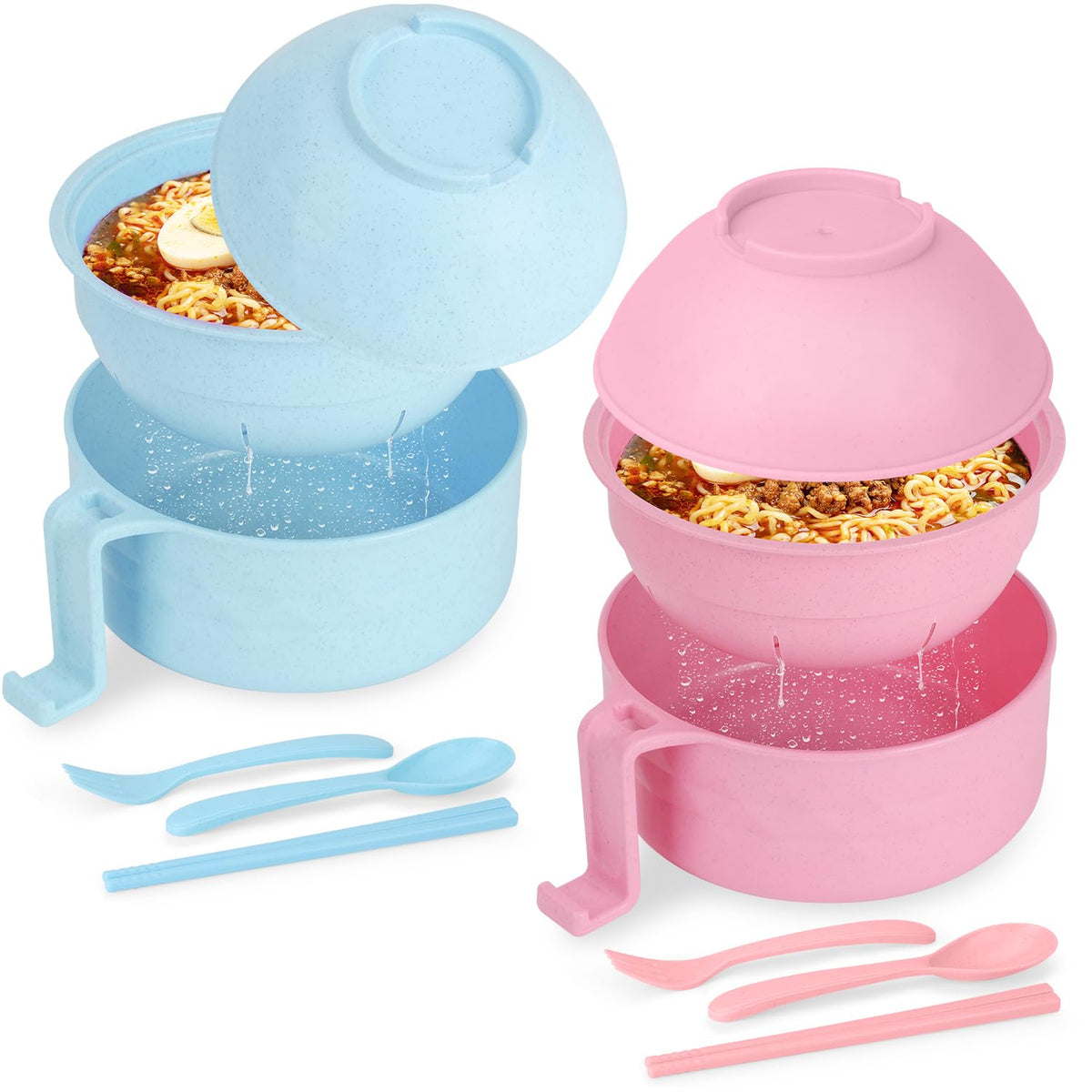 UUGLAM ramen bowl set two offers compact, convenient dorm meals.