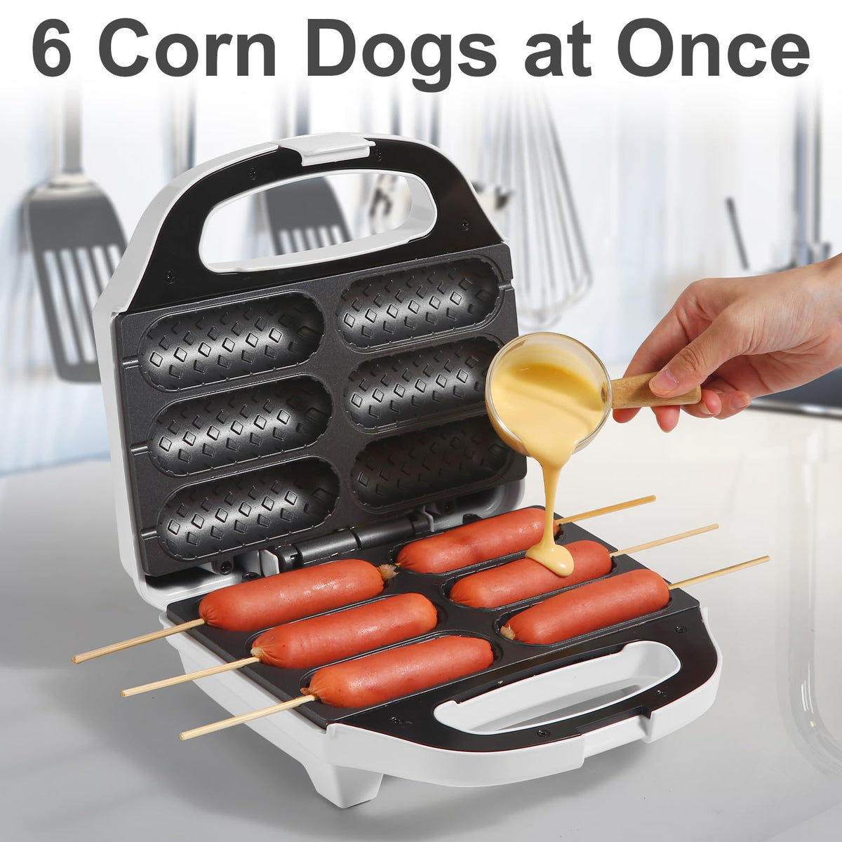 UVFAST hot dog waffle machine in action for quick snacks