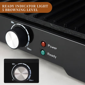 UVFAST Panini Press Grill cooks three regular sandwiches for busy mornings