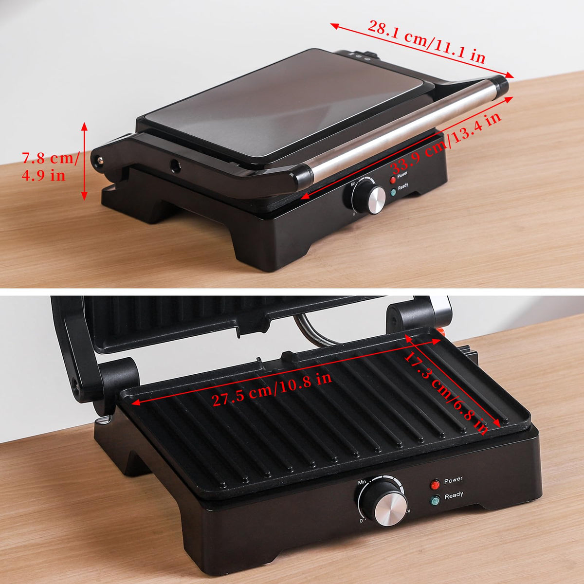UVFAST Panini Press Grill offers five browning levels for customizable toast