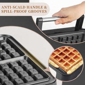 UVFAST anti-splash grooves contain batter overflow during use