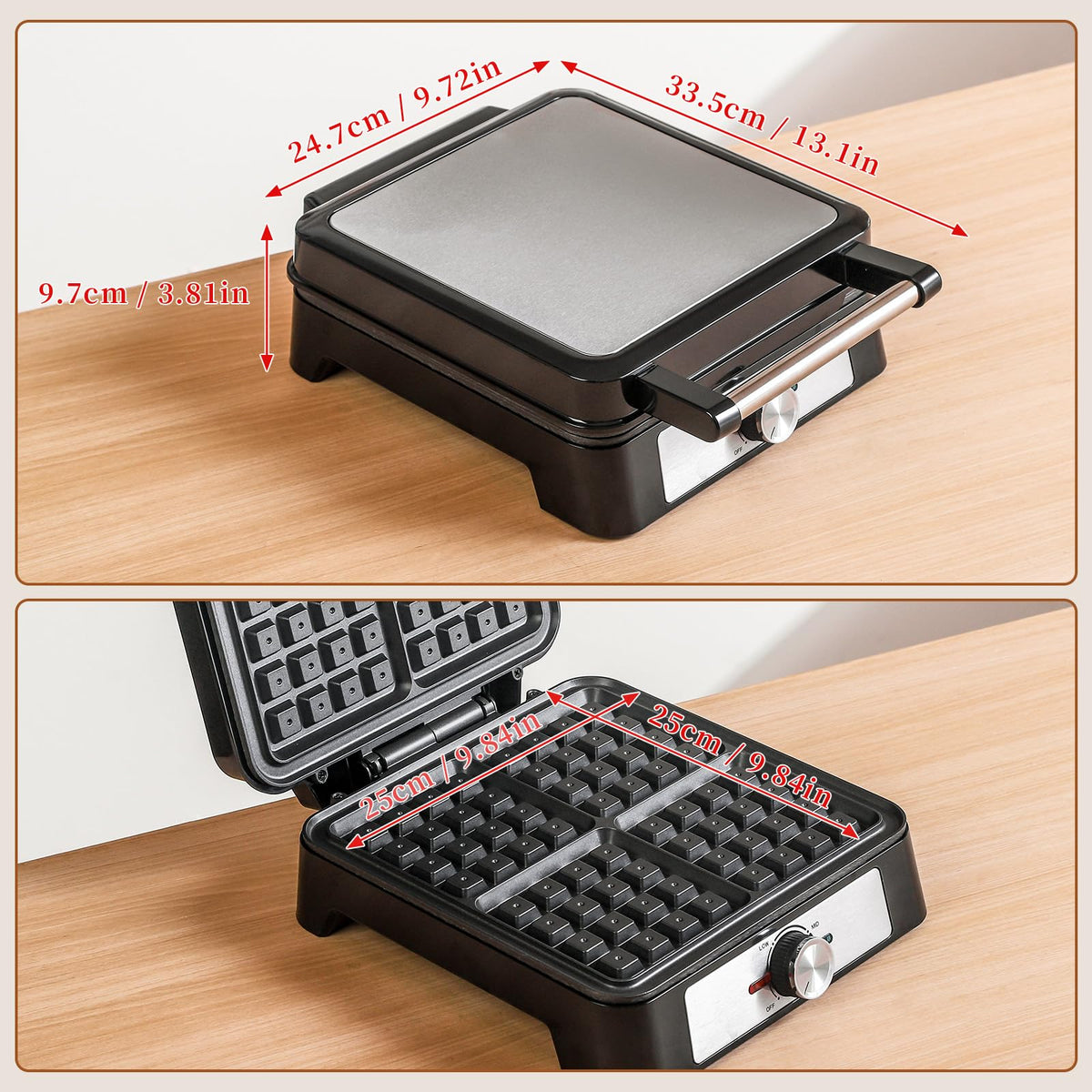 UVFAST outputs four 1-inch waffles simultaneously in minutes