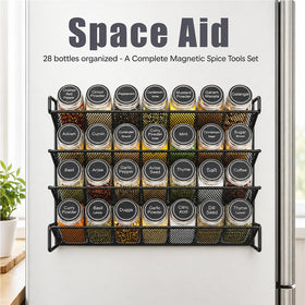 UVIAHOMI 28-jar capacity spice rack keeps spices organized