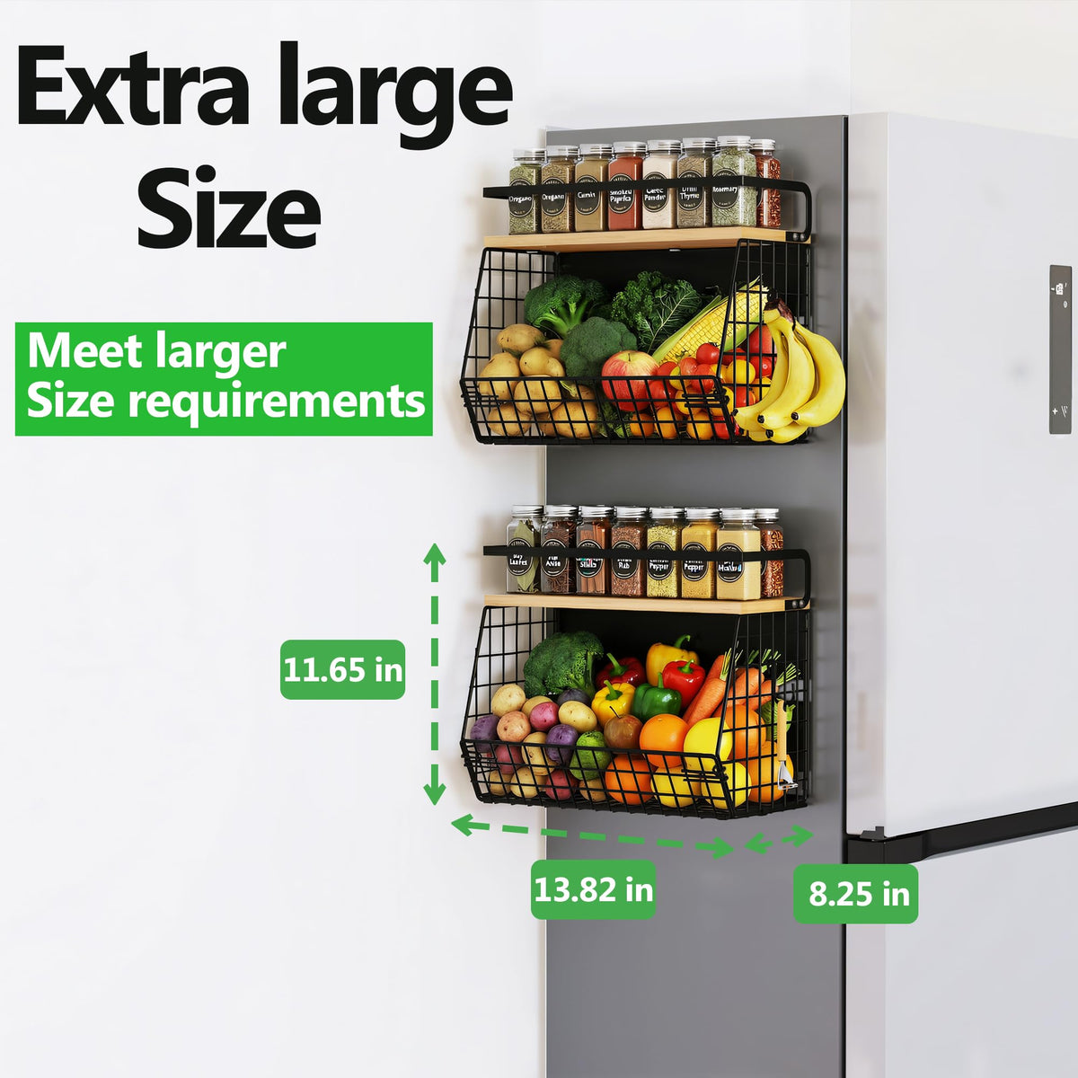 UVIAHOMI fruit potato onion storage bin keeps produce fresh and accessible.
