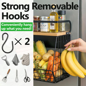 UVIAHOMI large capacity fridge basket stores bulky items neatly.