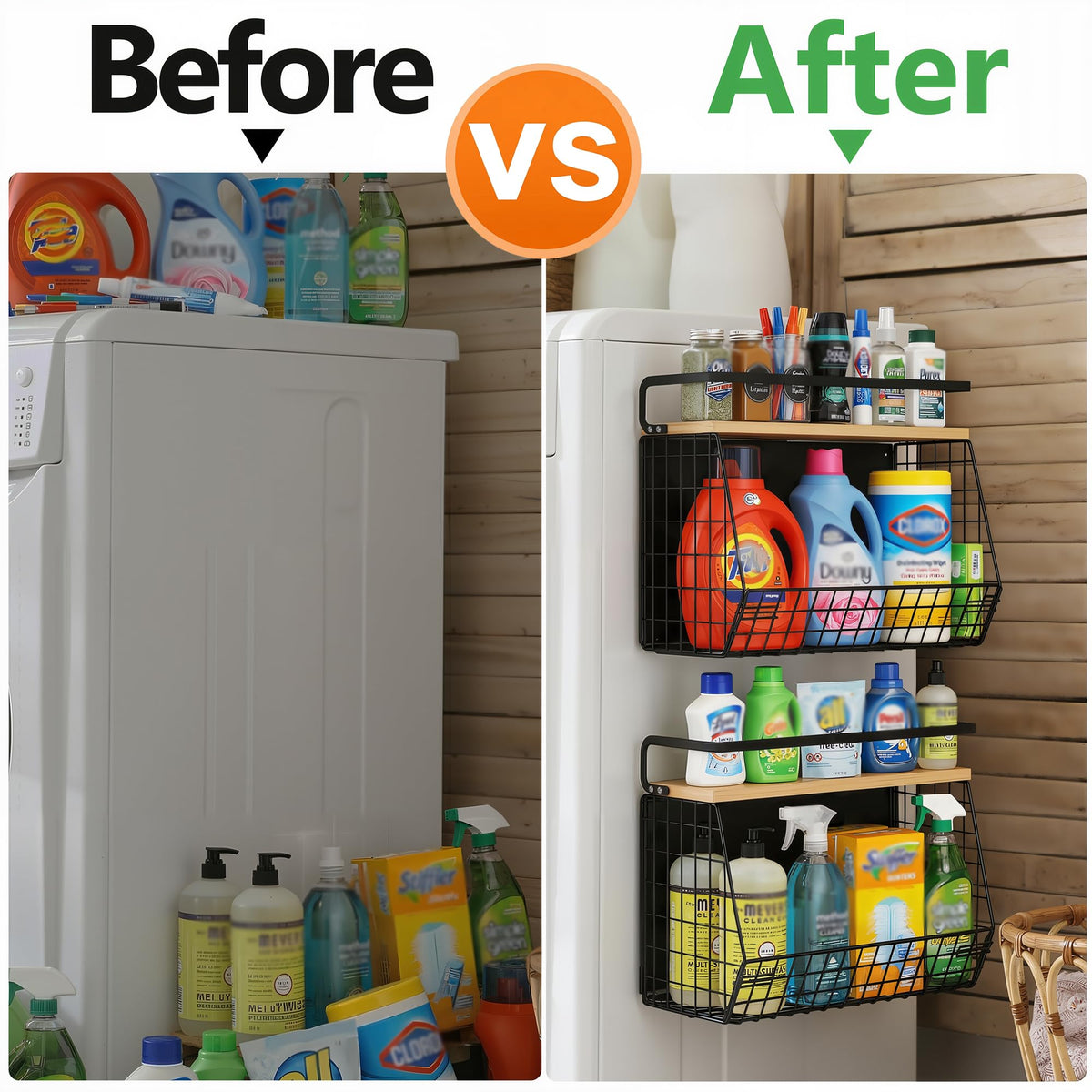 UVIAHOMI multi-use kitchen organizer fits fridge sides for space-saving storage.