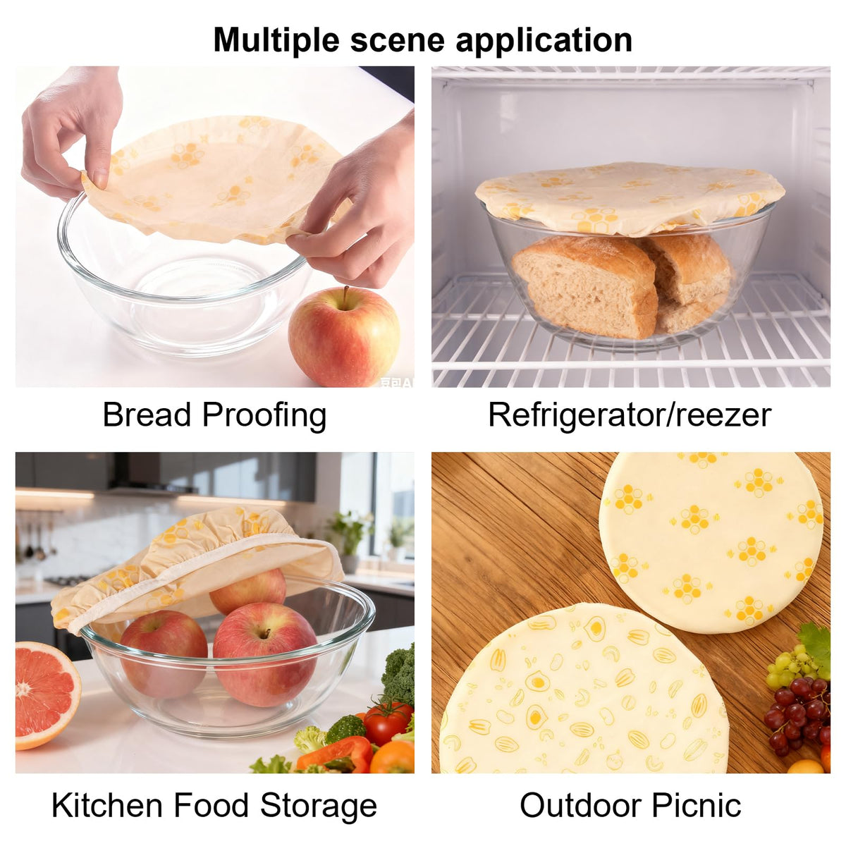 UWANJA beeswax bowl cover ideal for sourdough proofing and general lids.