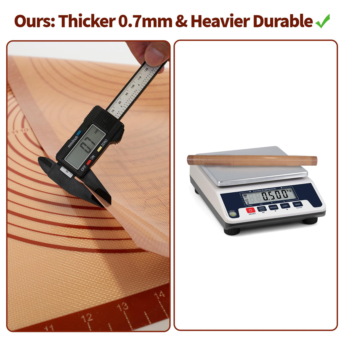 UWILLION mat used as counter protector to keep surfaces clean during baking