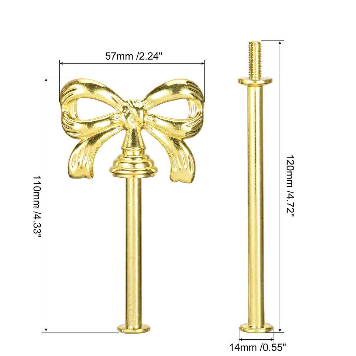 uxcell zinc alloy cupcake stand handle with screws provides sturdy, reusable fittings.