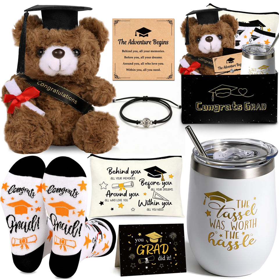 U-Zomir class of 2026 bear with diploma, cute desk display for celebrating achievements.