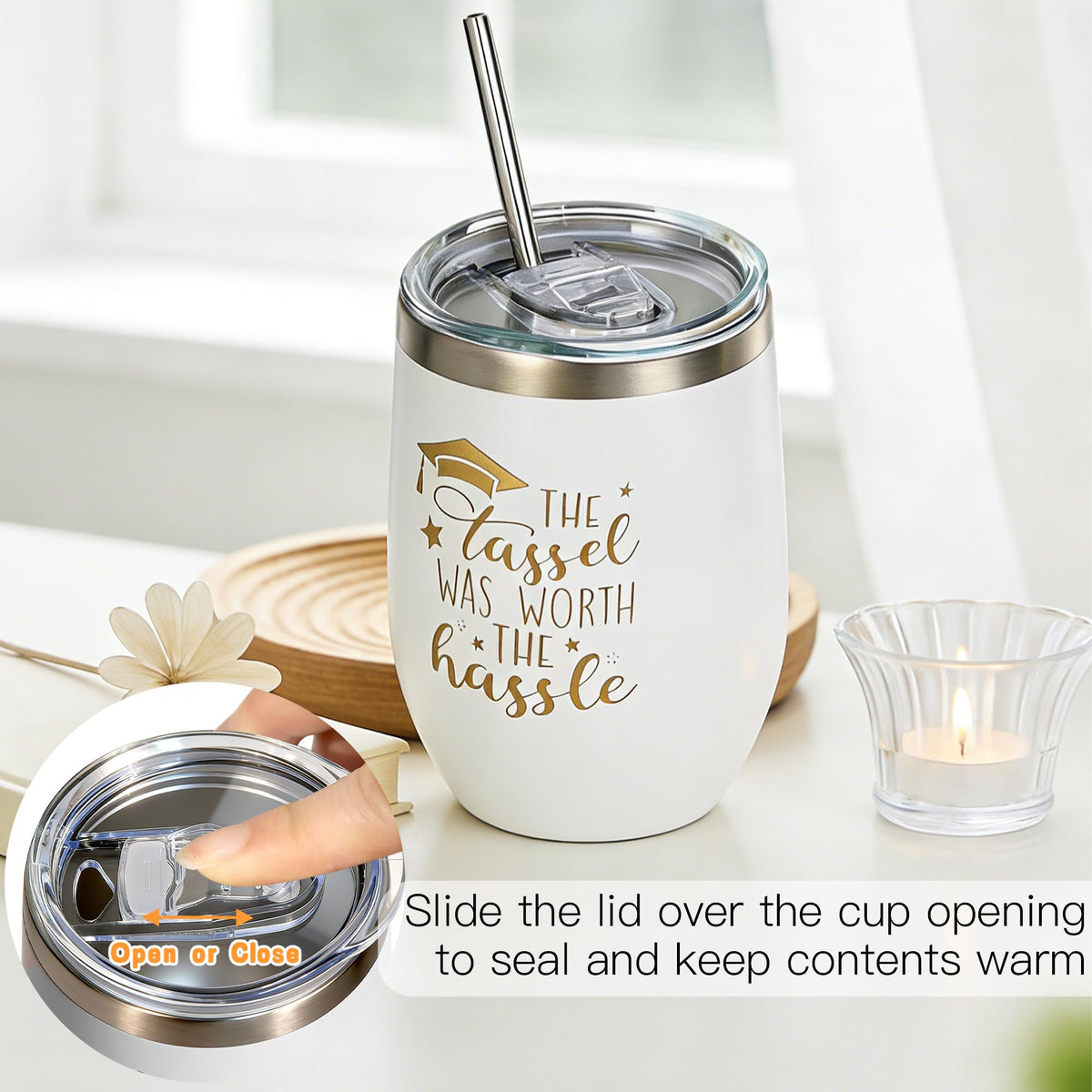 U-Zomir compass bracelet is a stylish keepsake for her graduation memories.