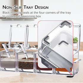 V RESOURCING Clear Seasoning Box compact kitchen organization on counter