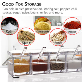 V RESOURCING Clear Seasoning Box durable PS material for food storage