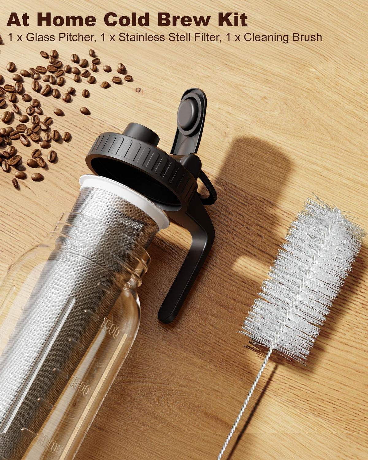 VA1KENE cleaning brush included helps reach the wide mouth