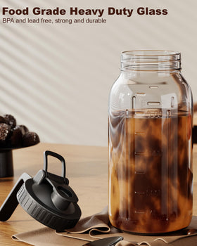 VA1KENE dishwasher-safe cold brew pitcher simplifies cleanup