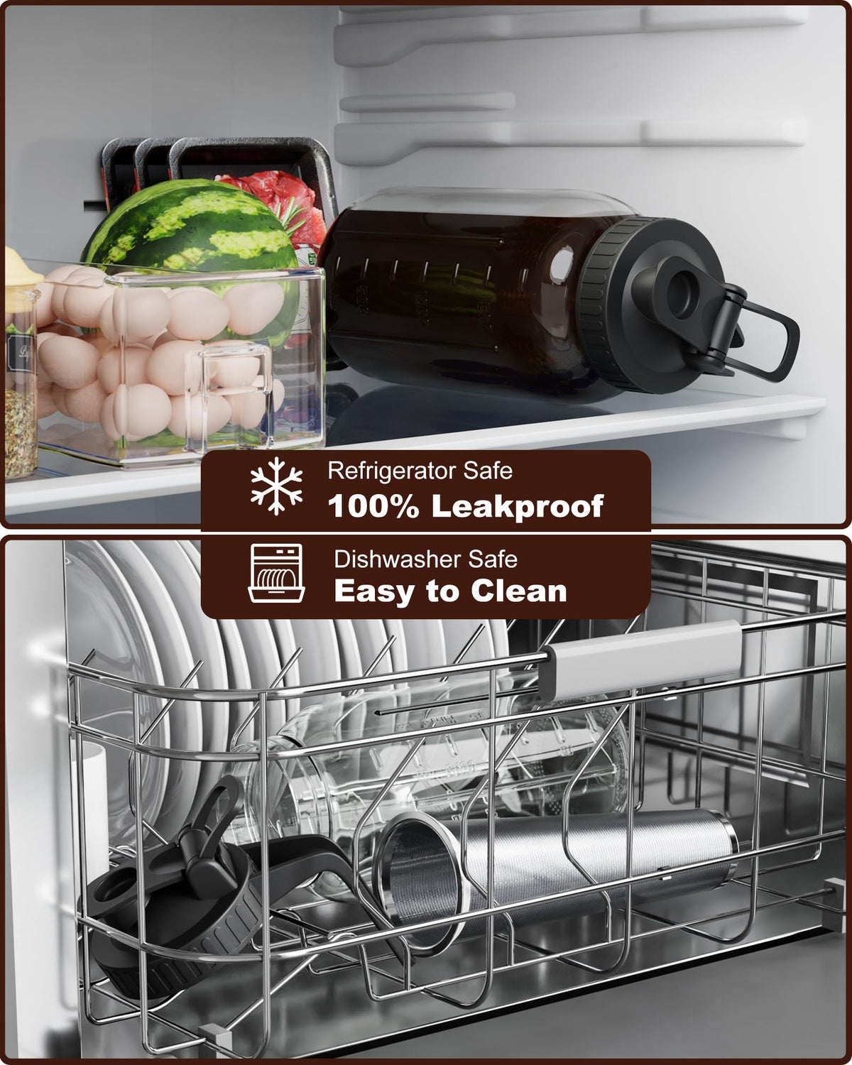 VA1KENE flip-top spout and lid setup for stable pouring