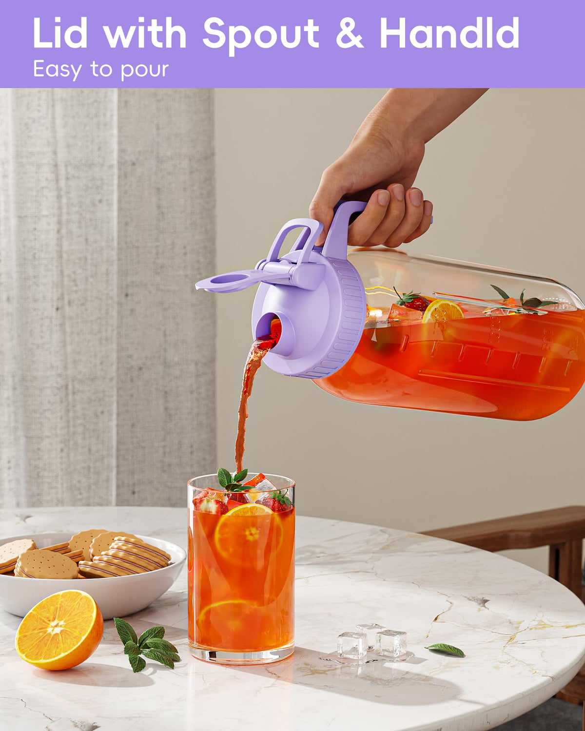 VA1KENE dishwasher-safe glass pitcher for easy cleaning