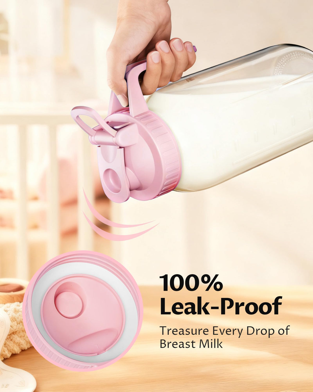 VA1KENE easy-pouring handles provide secure grip and stability when pouring.