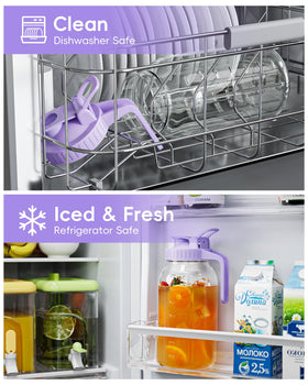 VA1KENE ergonomic-handle glass jug offers comfortable grip while pouring