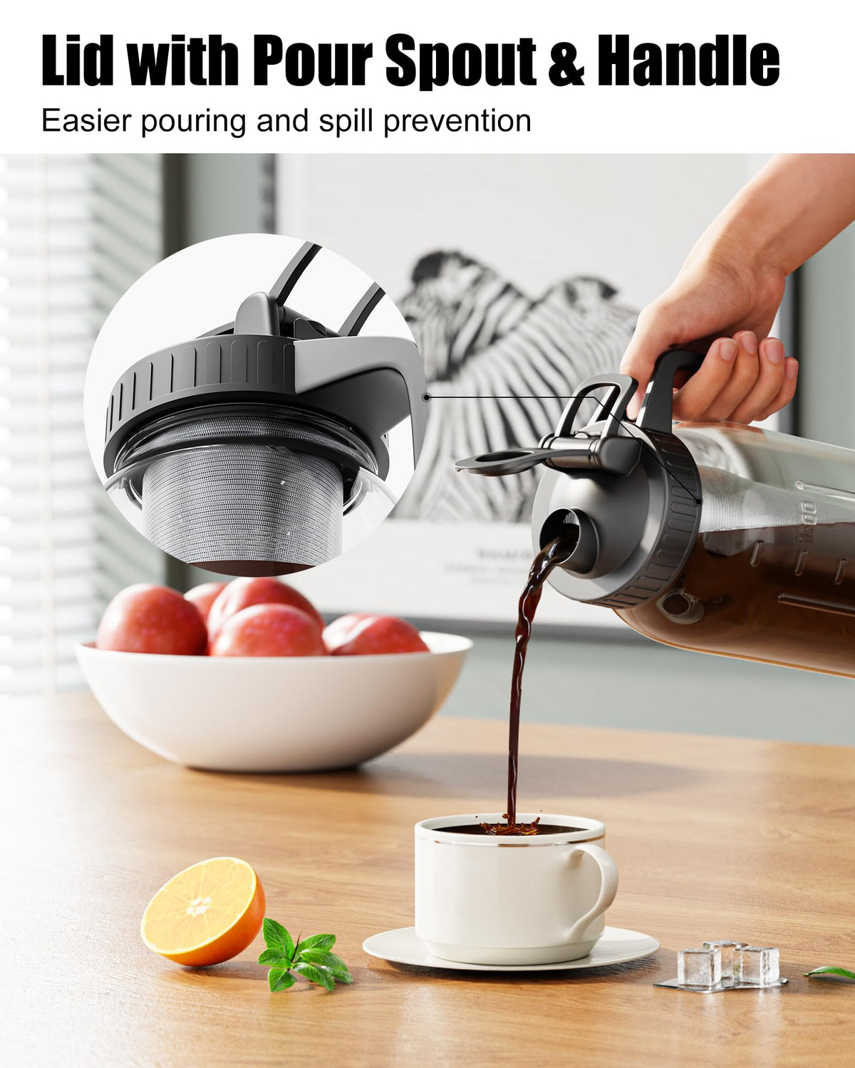 VA1KENE ergonomic handle for comfortable pouring