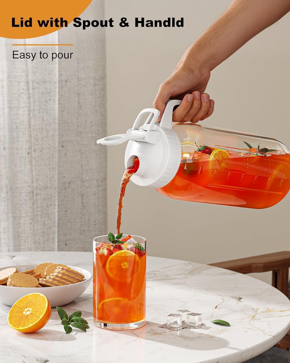 VA1KENE glass pitcher for cold brew coffee and refreshing drinks