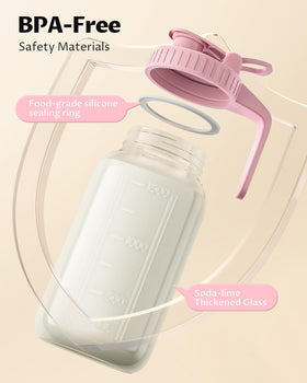 VA1KENE leak-proof airtight seal keeps milk fresh and spill-free.