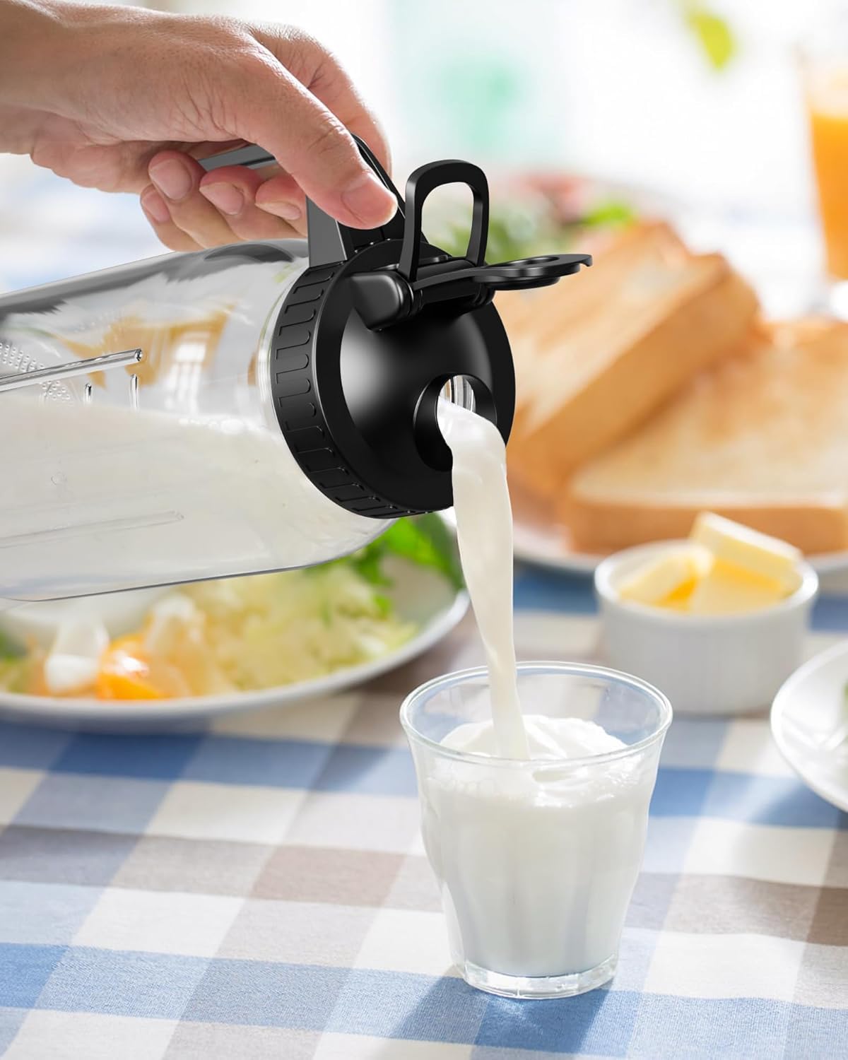 VA1KENE Mason Jar Pitcher two pack setup demonstrates versatile storage for cold brew and tea