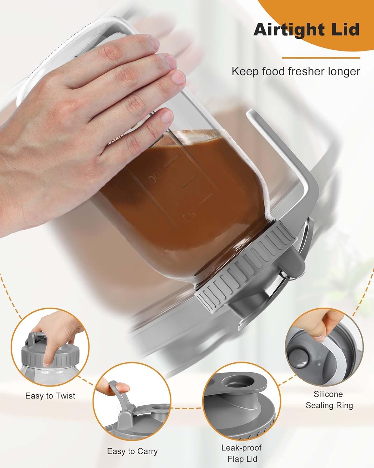 VA1KENE pitcher ready for fridge storage and versatile use.