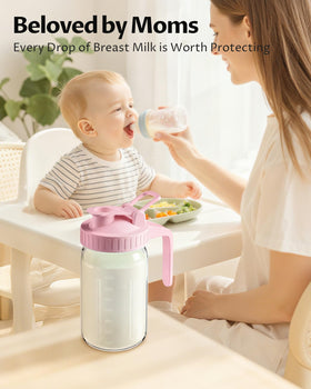 VA1KENE transparent glass pitcher helps monitor liquid levels at a glance