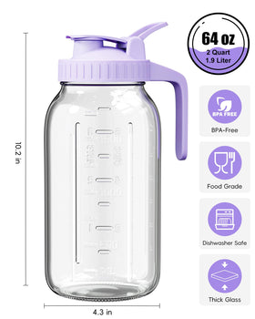VA1KENE wide-mouth pitcher pour-spout enables smooth pouring