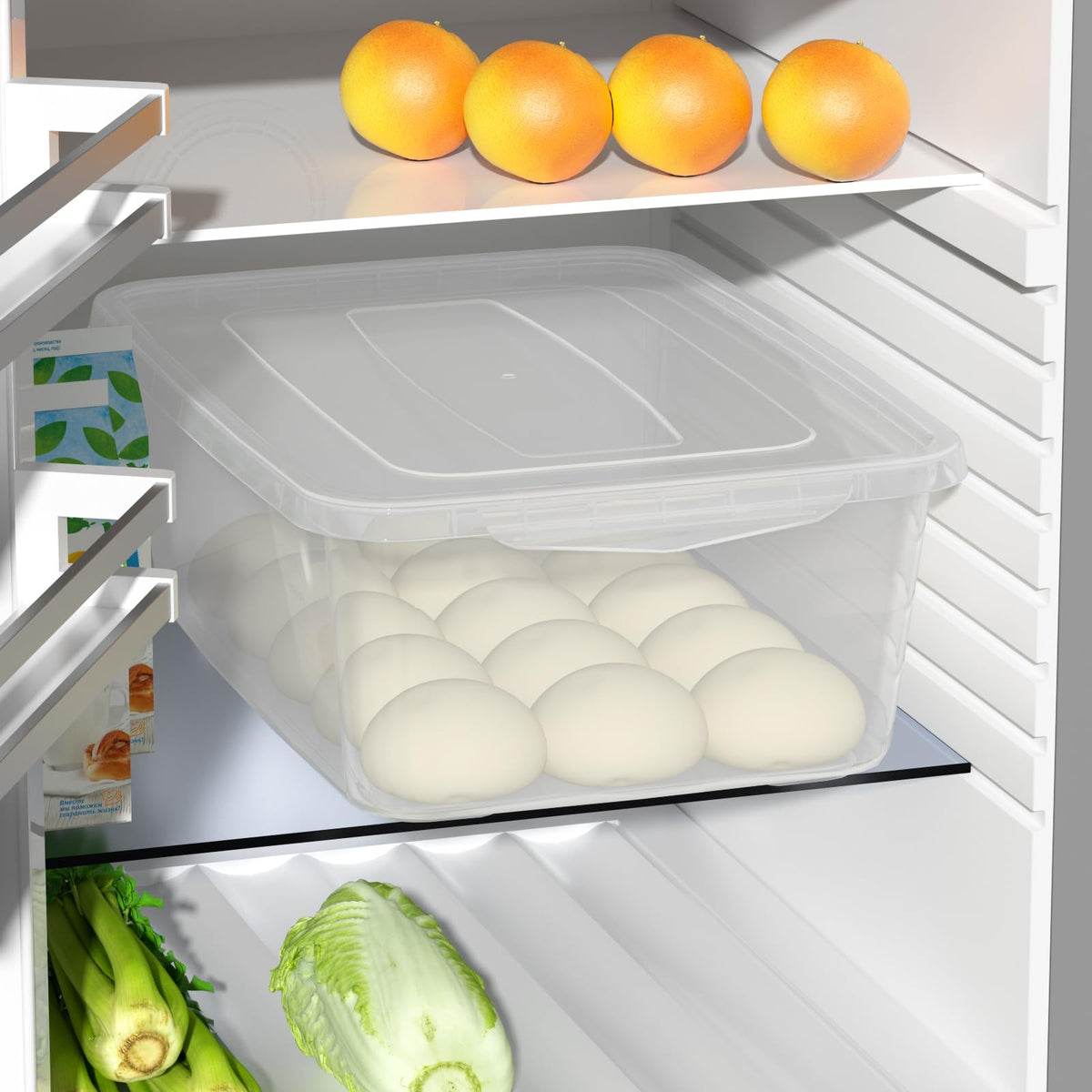 Vababa 16L pizza dough proofing box reusable storage for dough, meats, or vegetables.