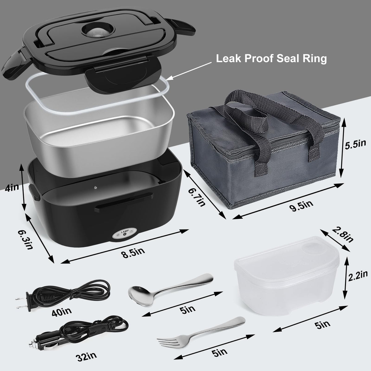 Vabaso Electric Lunch Box dishwasher-safe parts simplify after-meal cleanup.