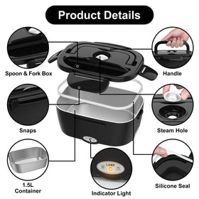 Vabaso Electric Lunch Box removable container keeps portions fresh and easy to clean.