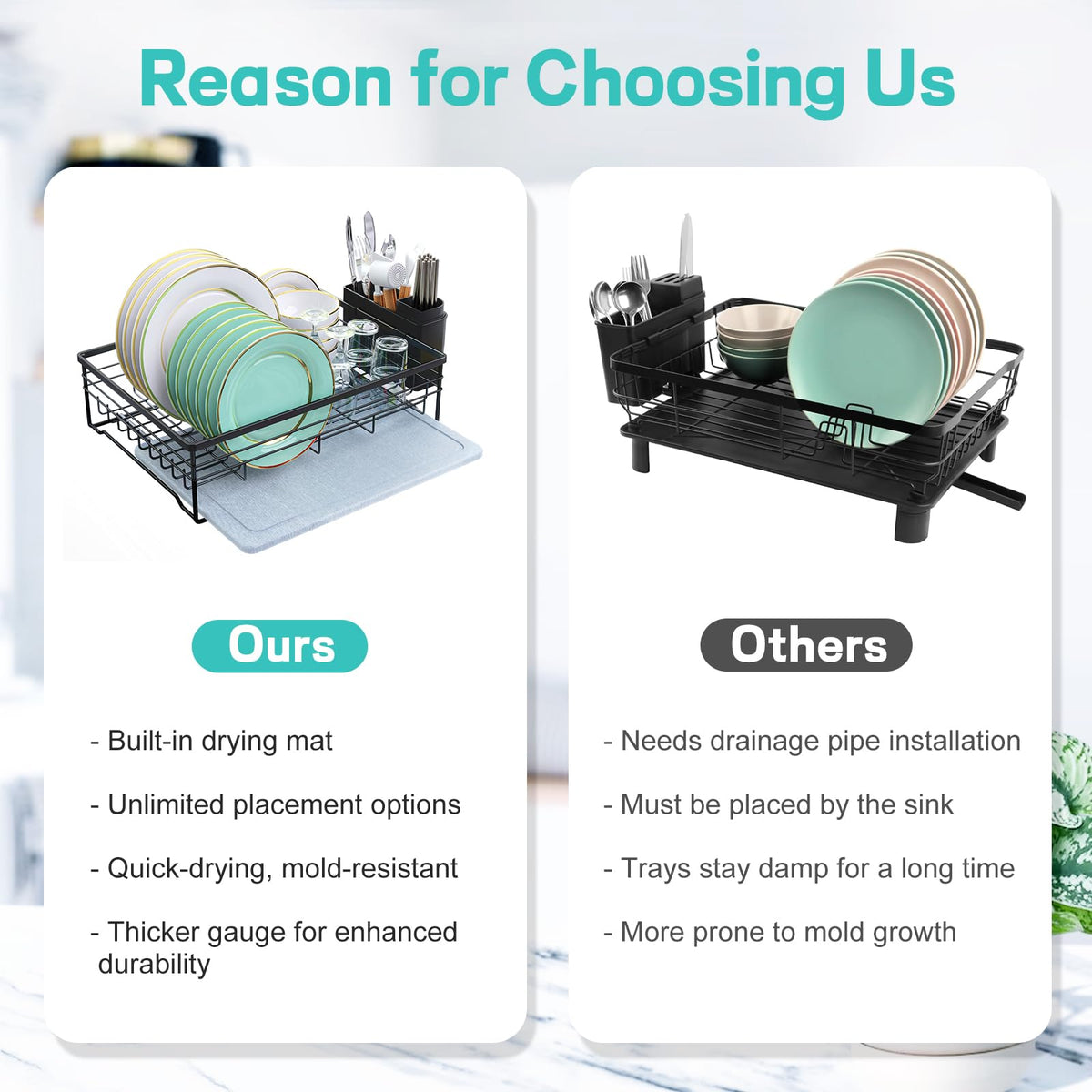 VABNEER diatomaceous-earth drying mat provides rapid moisture absorption.