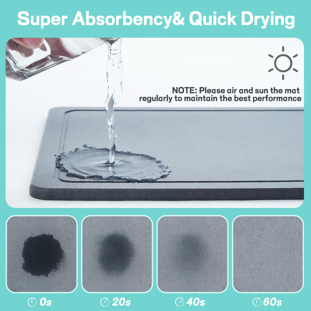 VABNEER dish drying rack with stainless steel frame, stable and rust-resistant.