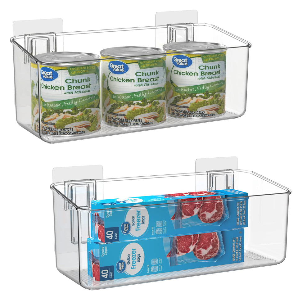 Vacane door organizer mounted on cabinet for clutter-free storage.
