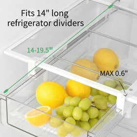 Vacane fridge drawer food-grade PET resists stains and odors.