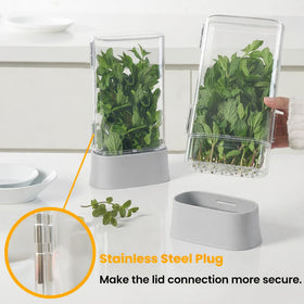 Vacane Herb Keeper narrow body stores upright on shelf