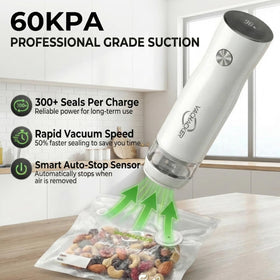 Vachacker 60kPa suction powers air removal for a tight seal.