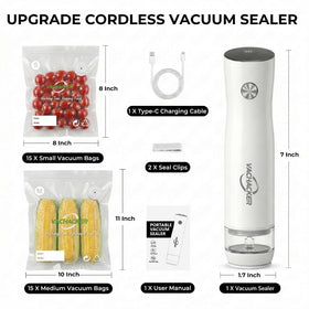 Vachacker starter kit includes 30 reusable bags for immediate use.