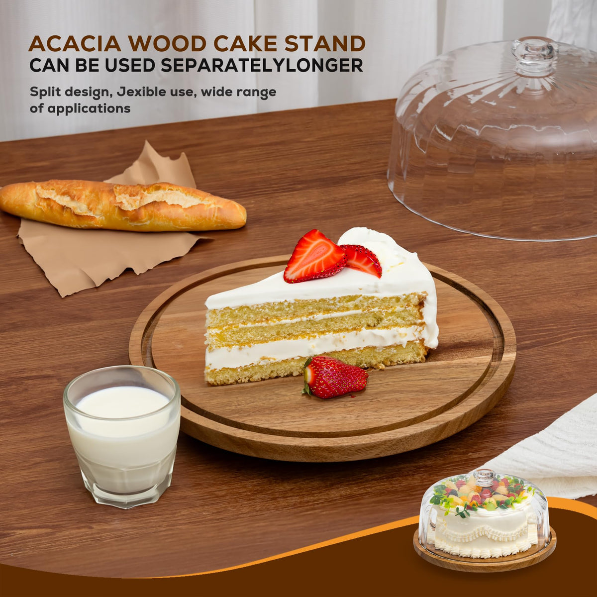 Vacream cake stand assembly and disassembly for quick setup