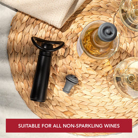 Vacu Vin Concerto ergonomic black design offers a sleek, comfortable grip for easy use.