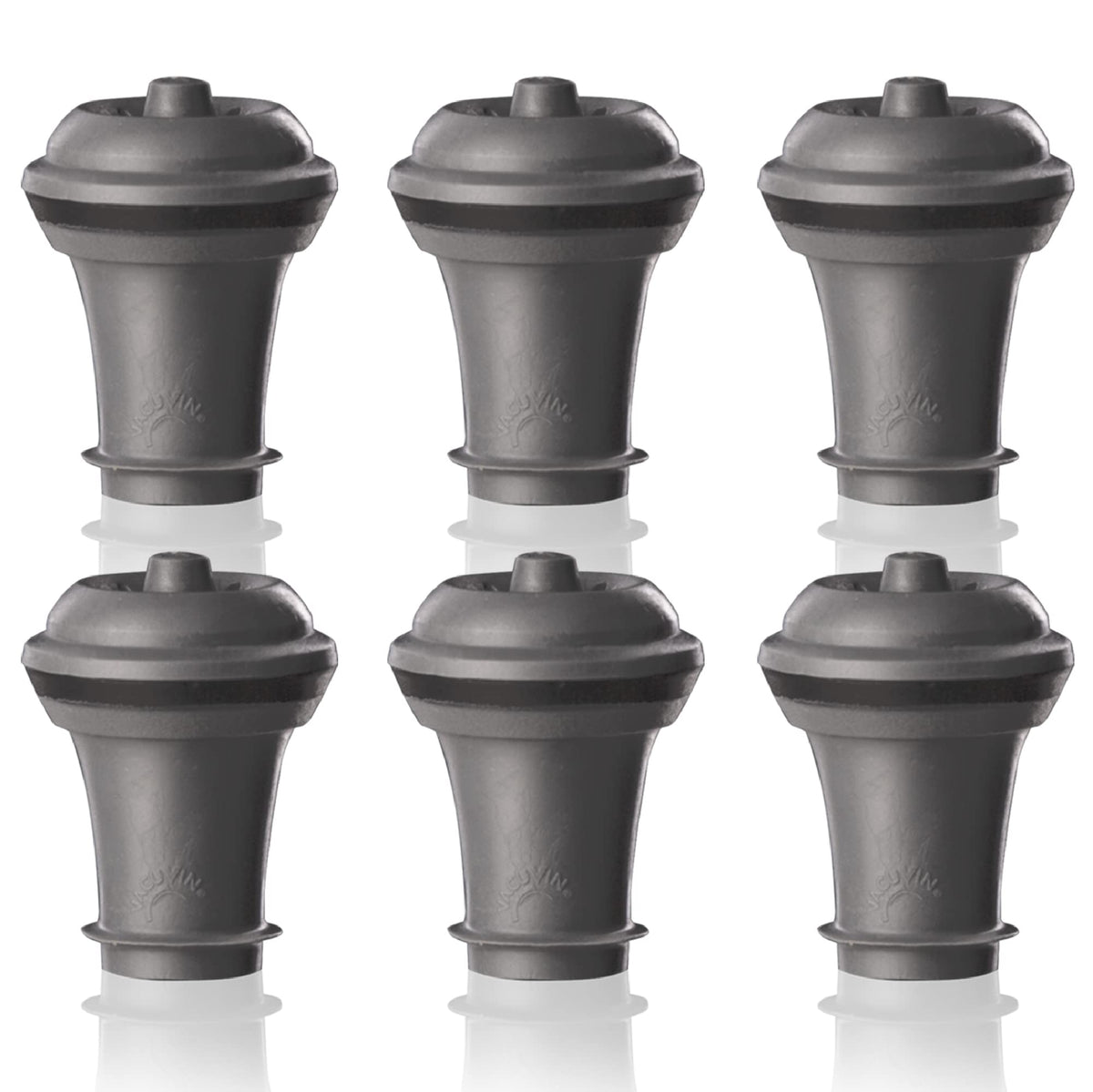 Vacu Vin wine saver stoppers gray set of six preserves wine flavor.