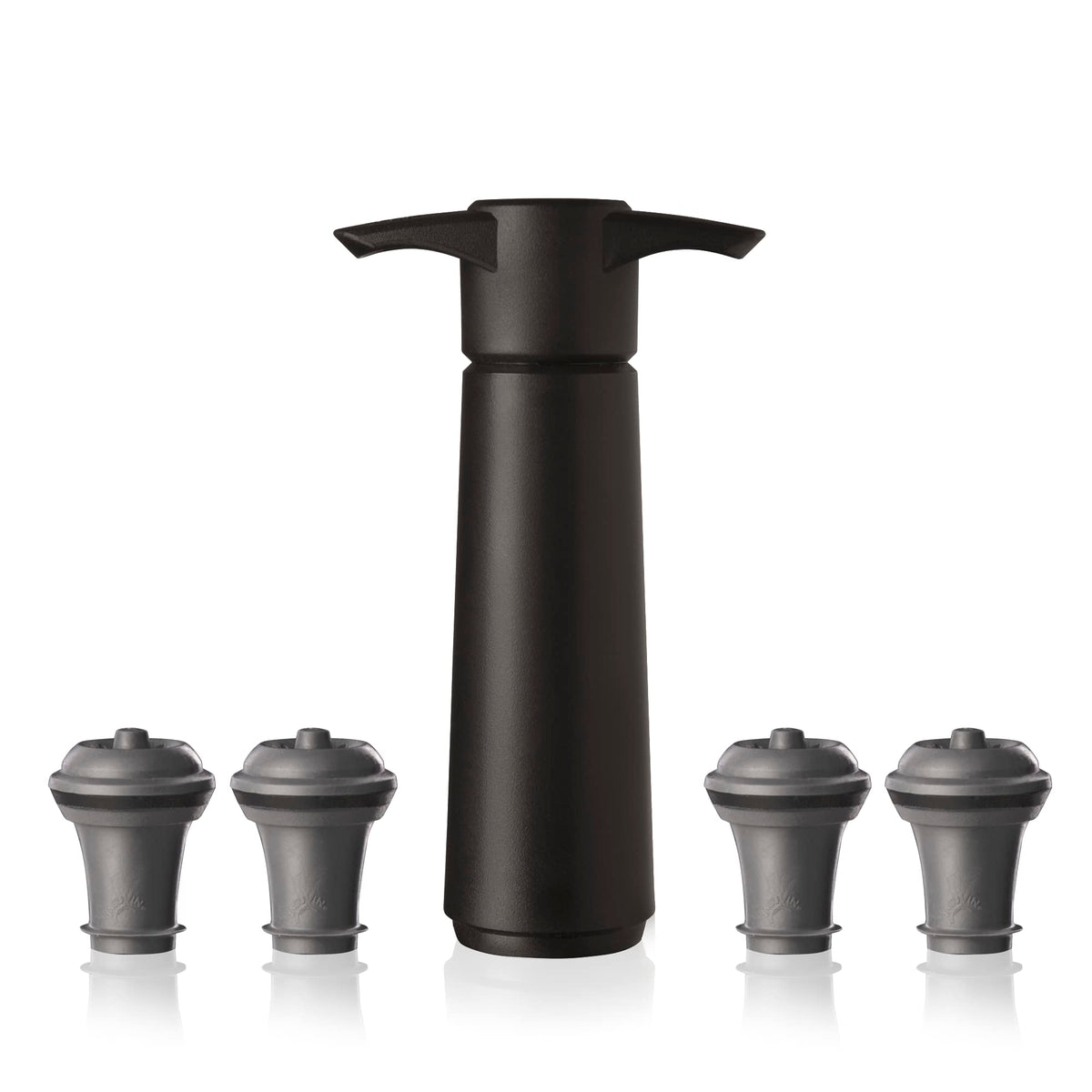 Vacuvin Original Wine Saver four stopper set seals a bottle airtight.