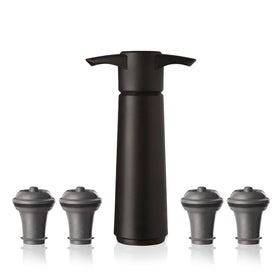 Vacuvin Original Wine Saver four stopper set seals a bottle airtight.
