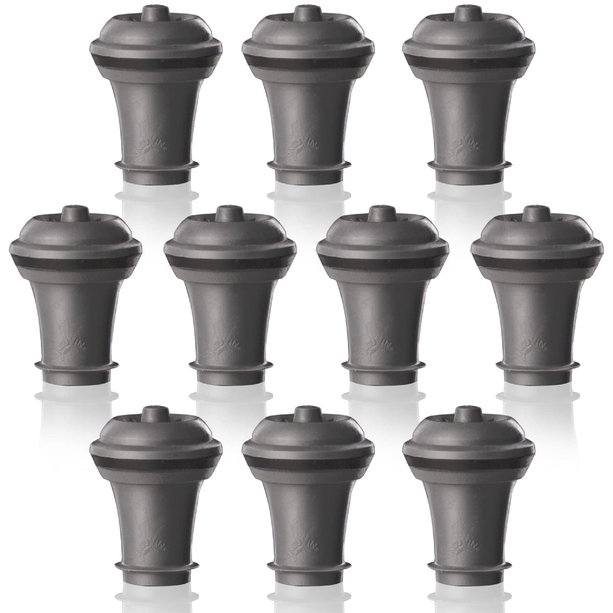 Vacuvin wine stopper gray closeup showing the silicone seal for fresh wine.