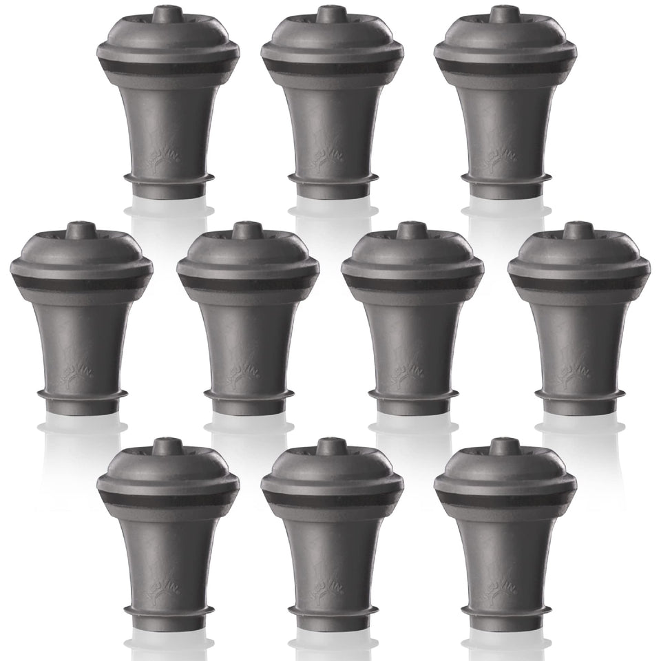 Vacuvin wine stopper gray closeup showing the silicone seal for fresh wine.
