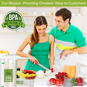 VacYaYa BPA-free material keeps foods safe for raw and cooked storage.