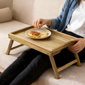 VaeFae Acacia tray ideal for laptop use in bed